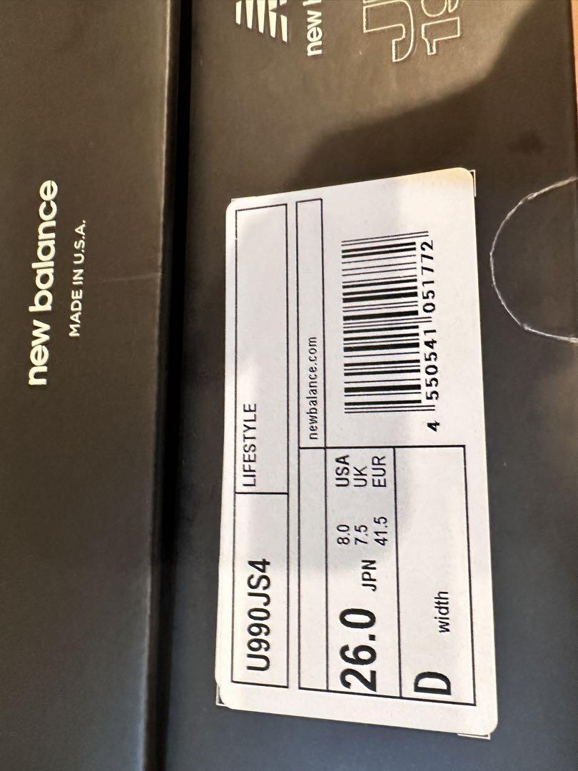 ニューバランス　990V4 JFG ジョーフレッシュグッズコラボ　26.0
