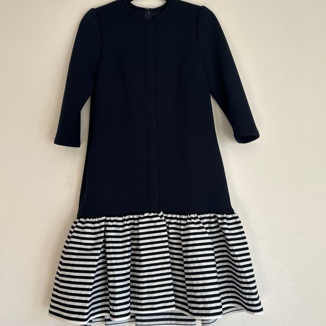 【美品】ボーダーズアットバルコニー ワンピース ペプラム 36