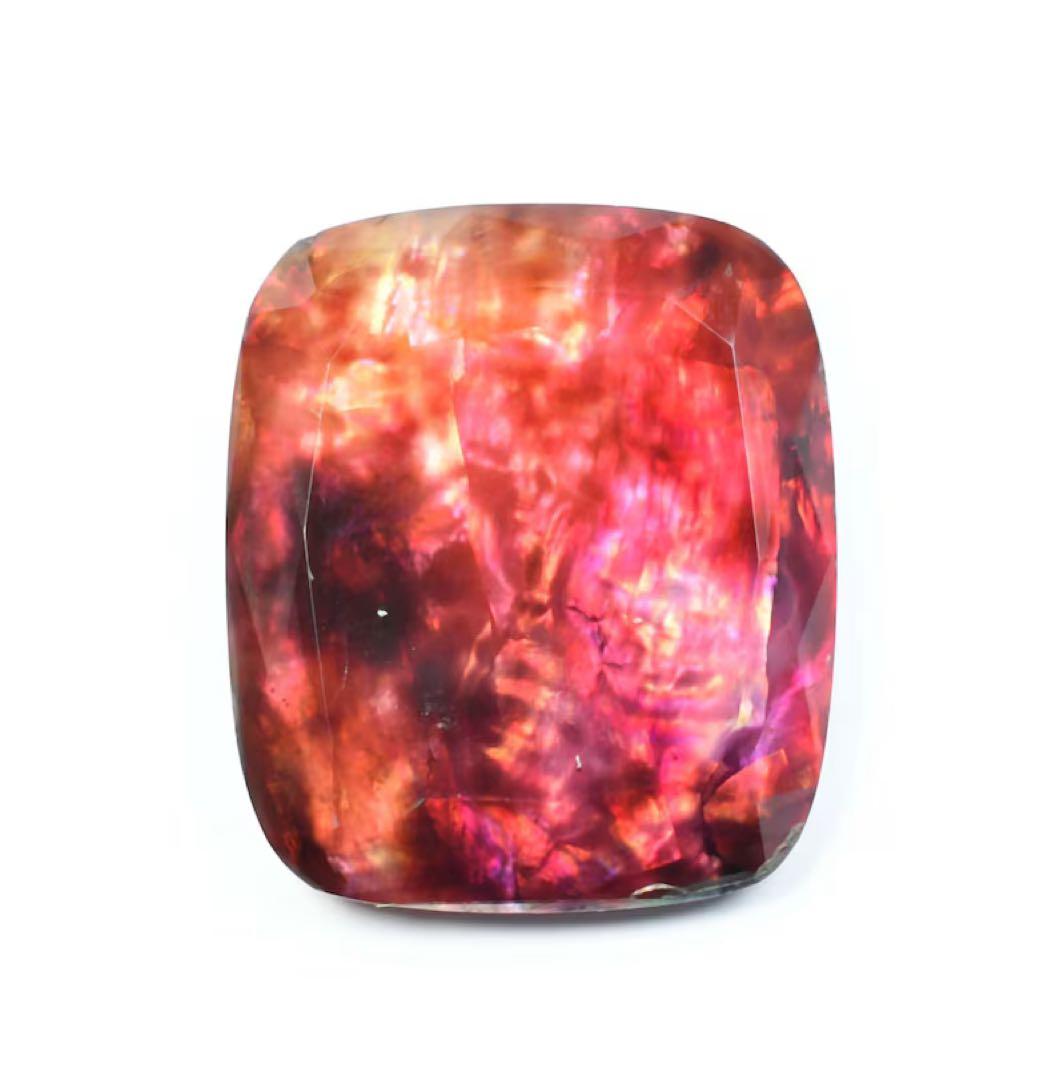 神秘の輝き アンモライト 61.95ct 鑑定書付 天然石 標本 宝石 原石 神秘の輝き アンモライト 61.95ct 鑑定書付 天然石 標本 宝石 原石