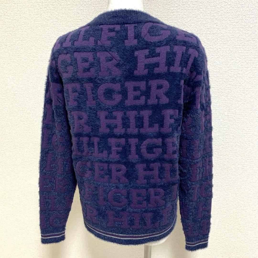 【美品】TOMMY HILFIGER GOLF シャギーニット M ロゴ総柄