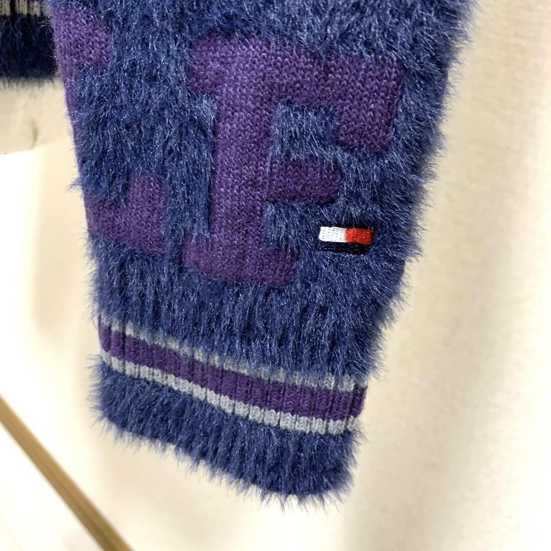 【美品】TOMMY HILFIGER GOLF シャギーニット M ロゴ総柄