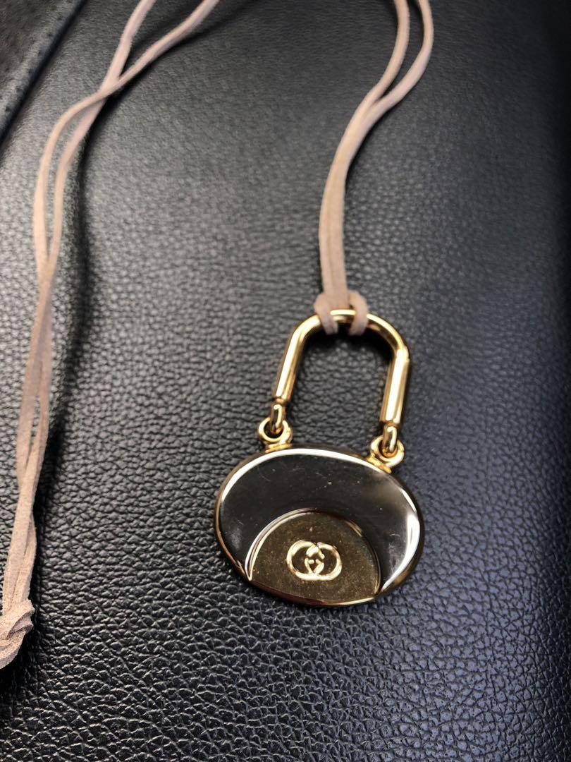 OLD GUCCI KeyRing Nacklece Gold Silver