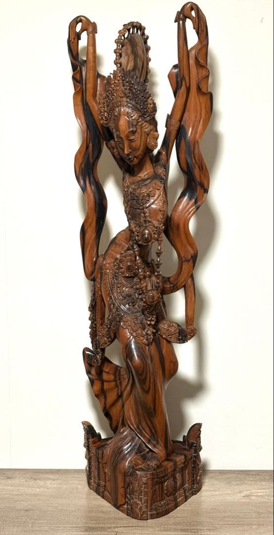 【130cm】 バリ　木製彫刻 女性像 新しいホビー・楽器・アート - 【130cm】 バリ 木製彫刻 女性像