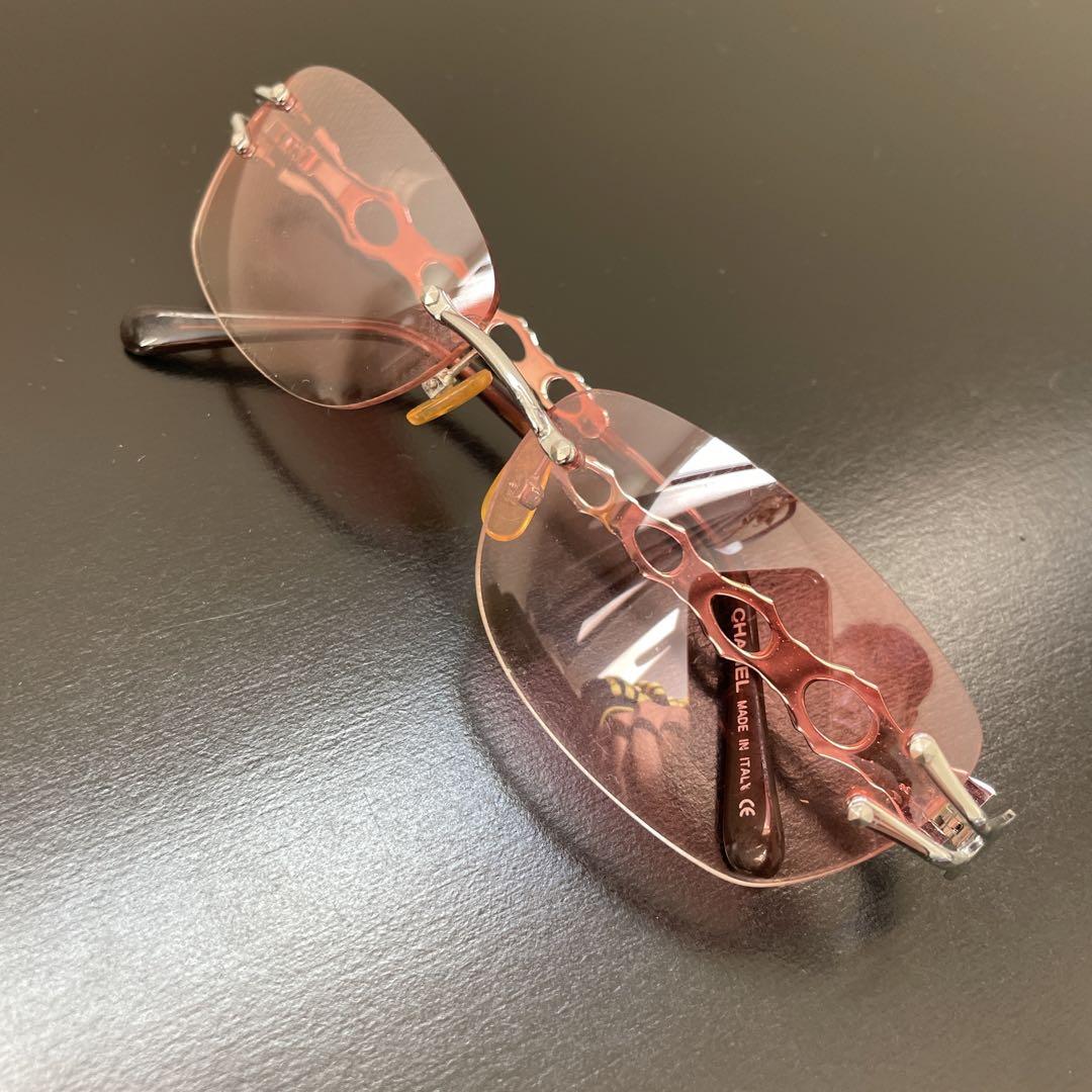 CHANEL シャネル サングラス、眼鏡フレーム 度なし ツーポイント 美品 画像8