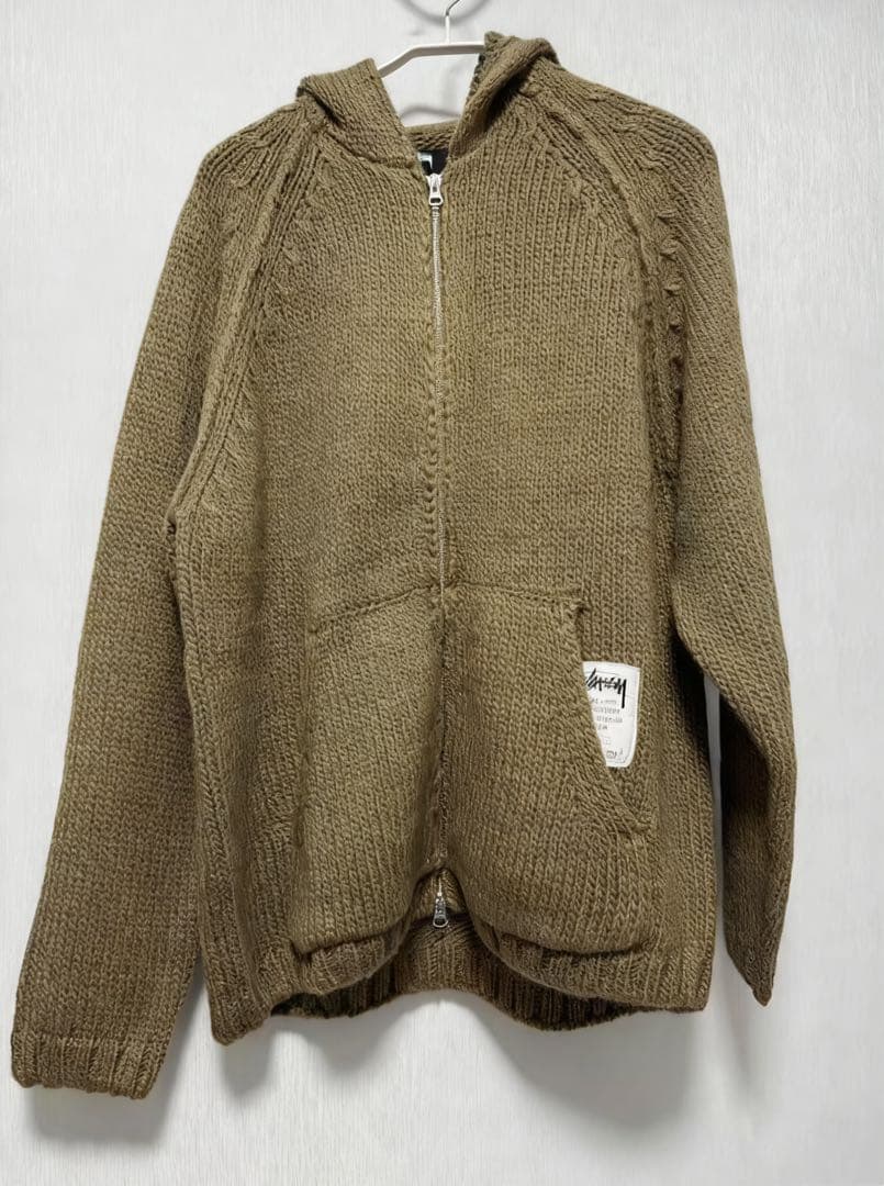STUSSY CHUNKY KNIT ZIP HOODIE Mサイズ