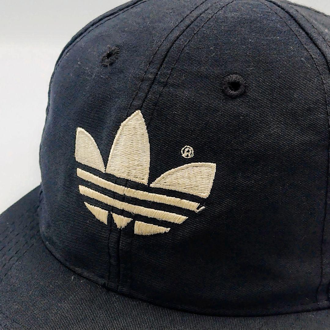 ヴィンテージキャップ adidas ブラック ベースボールキャップ 90's