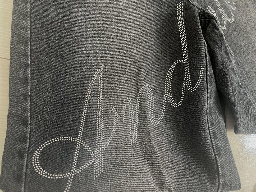 パンツ ANDWANG Kirakira bijou denim