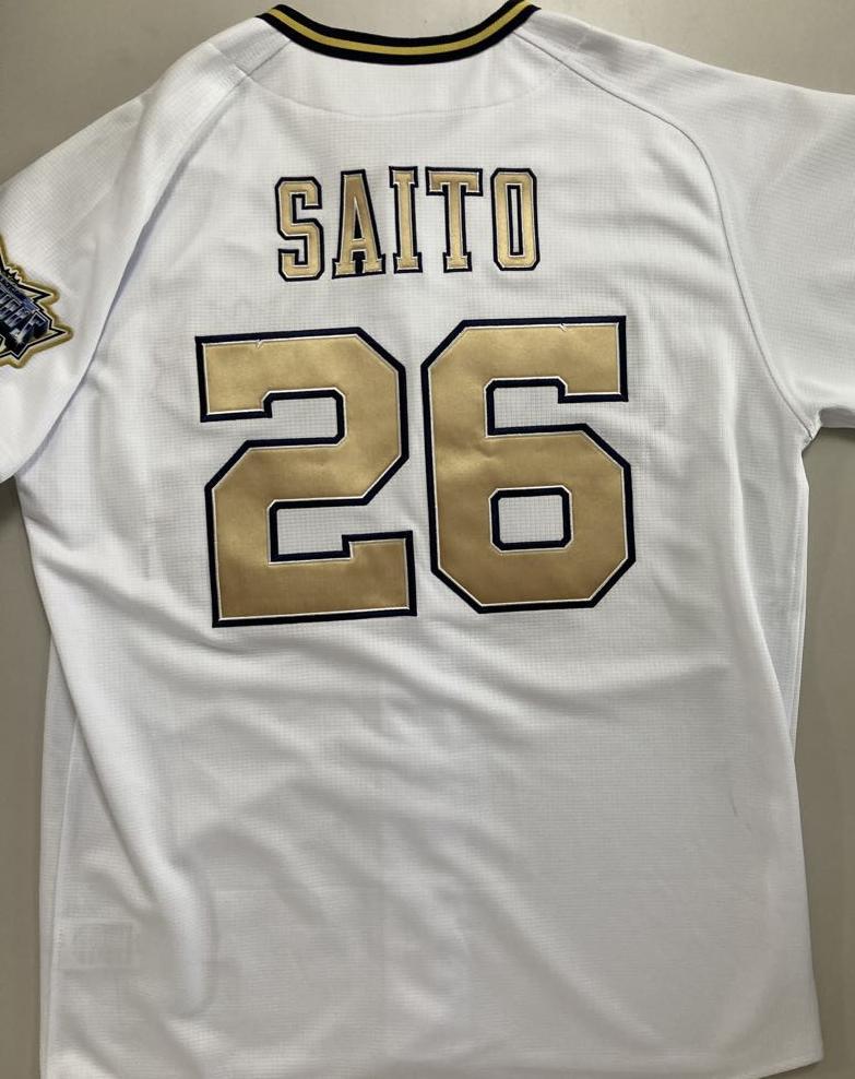 オリックス 齋藤響介ユニフォーム オリックス・バファローズ 斎藤響介投手 優勝記念開幕