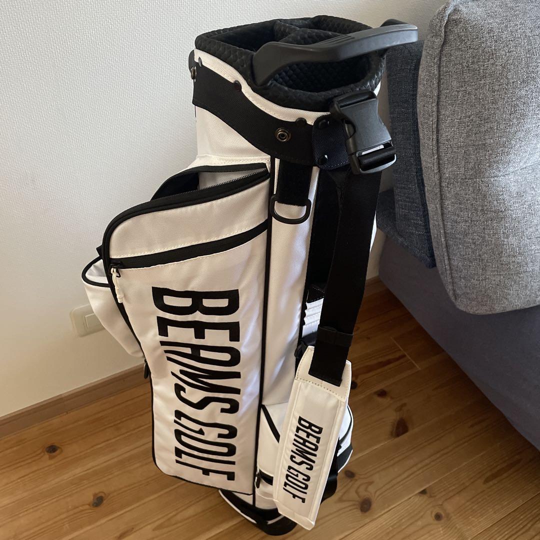 製造終了モデル　BEAMS GOLF スリムスタンドバッグ ホワイト 製造終了モデル BEAMS GOLF スリムスタンドバッグ ホワイト