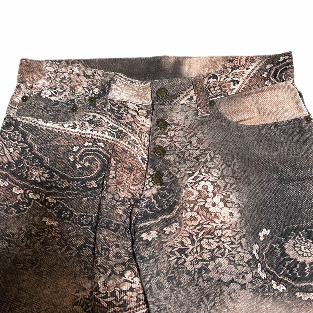 パンツ Tornado Mart flare denim rose 00s y2k 00s【TORNADO MART FEMME】フレアジップデニムパンツ/Y2K