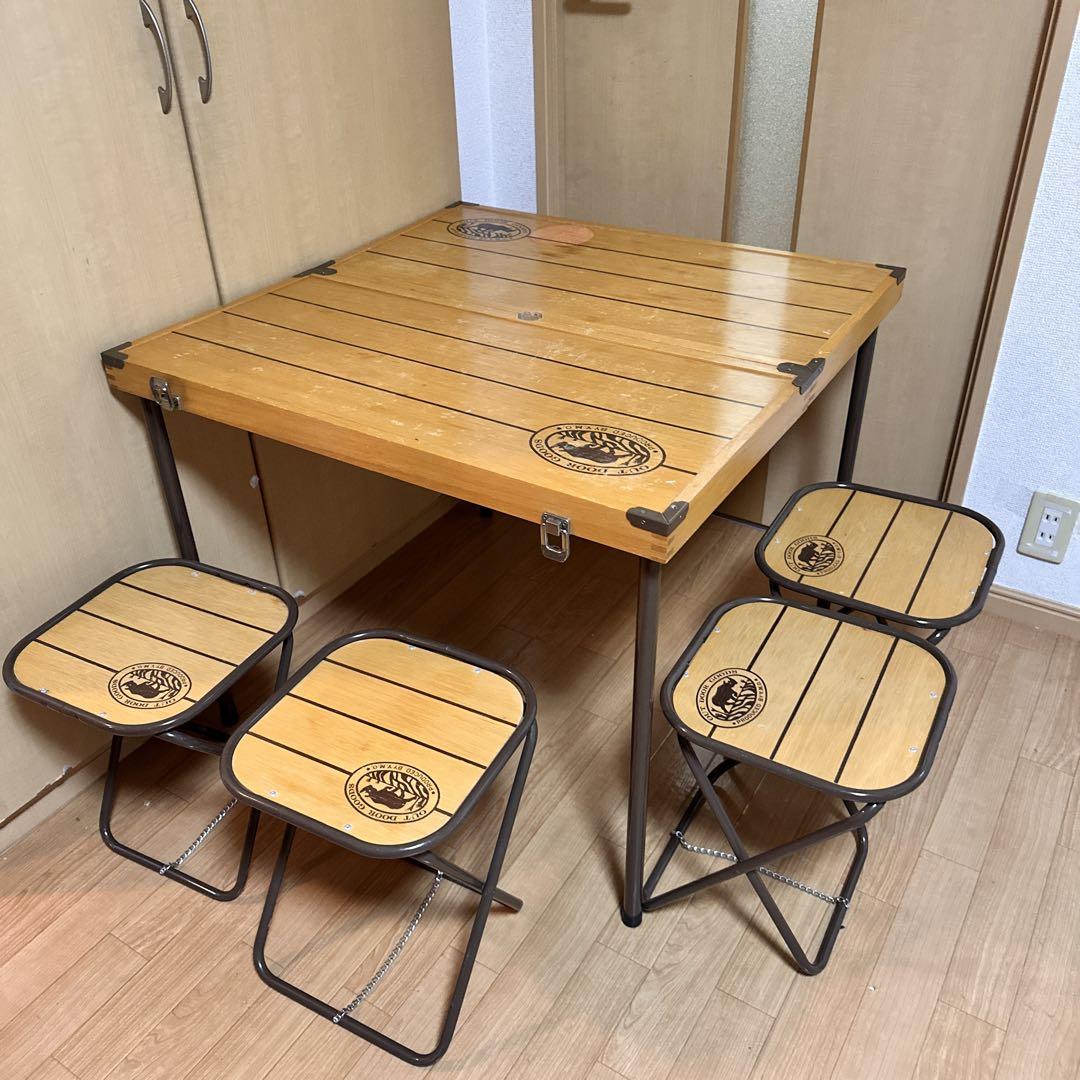 ウッドピクニックテーブル キャンプ キャンプテーブル ビンテージ テーブルセット