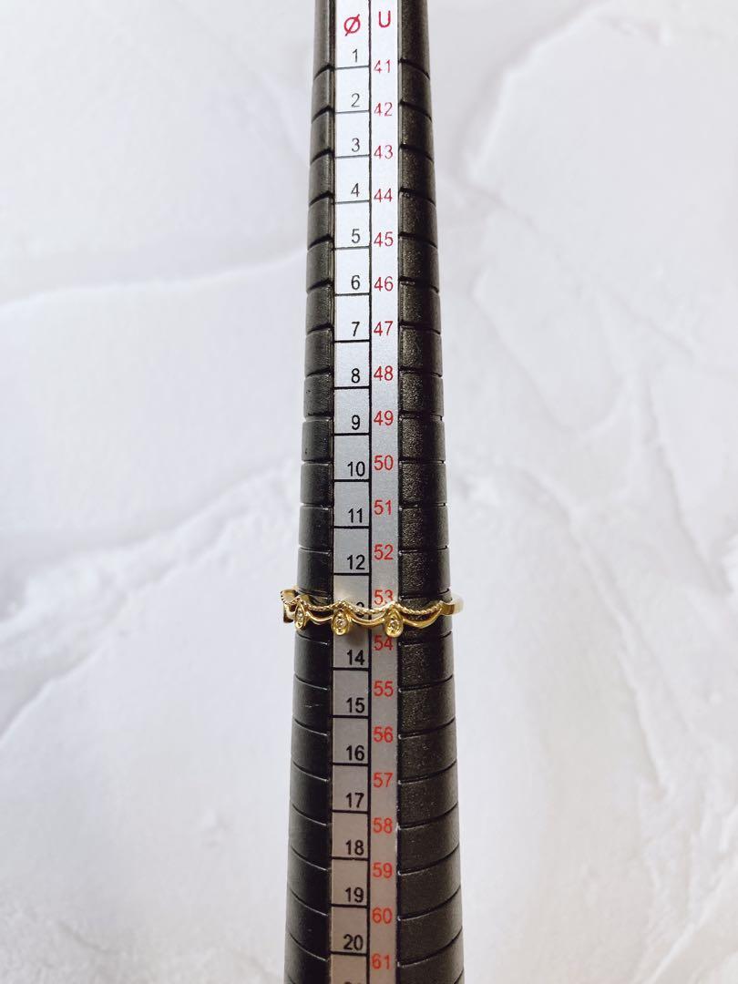 ete】YG ブラウンダイヤモンドのスカラップレースリング 13号