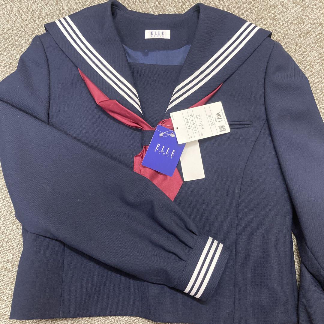 セーラー服上着 ネイビー 新品タグ付き　170A リボン付き！