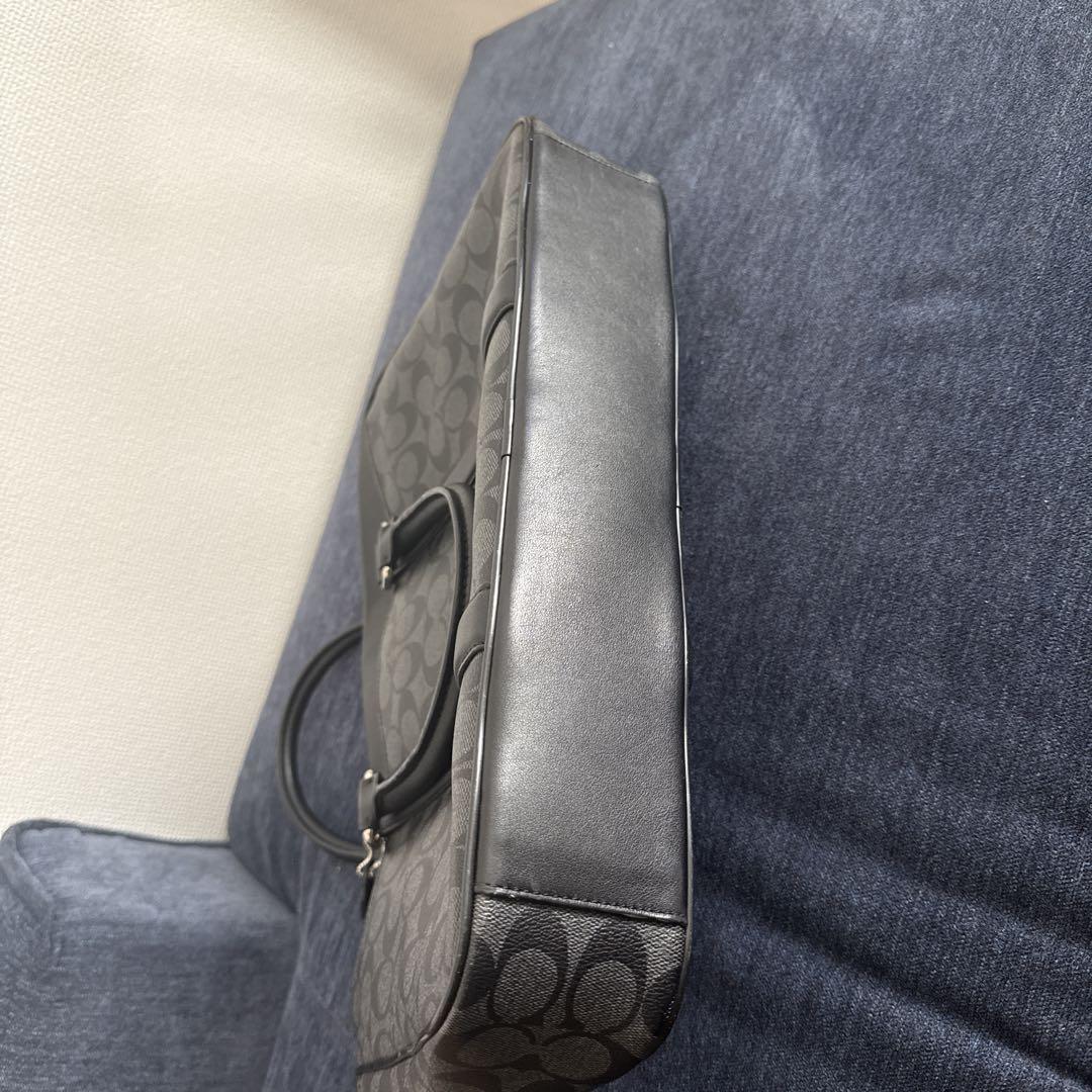 コーチシグネチャーブリーフケース モノグラム　ブラック　COACH