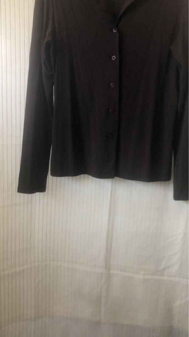 中古　イッセイミヤケ  ホワイトレーベル茶パンツスーツ
