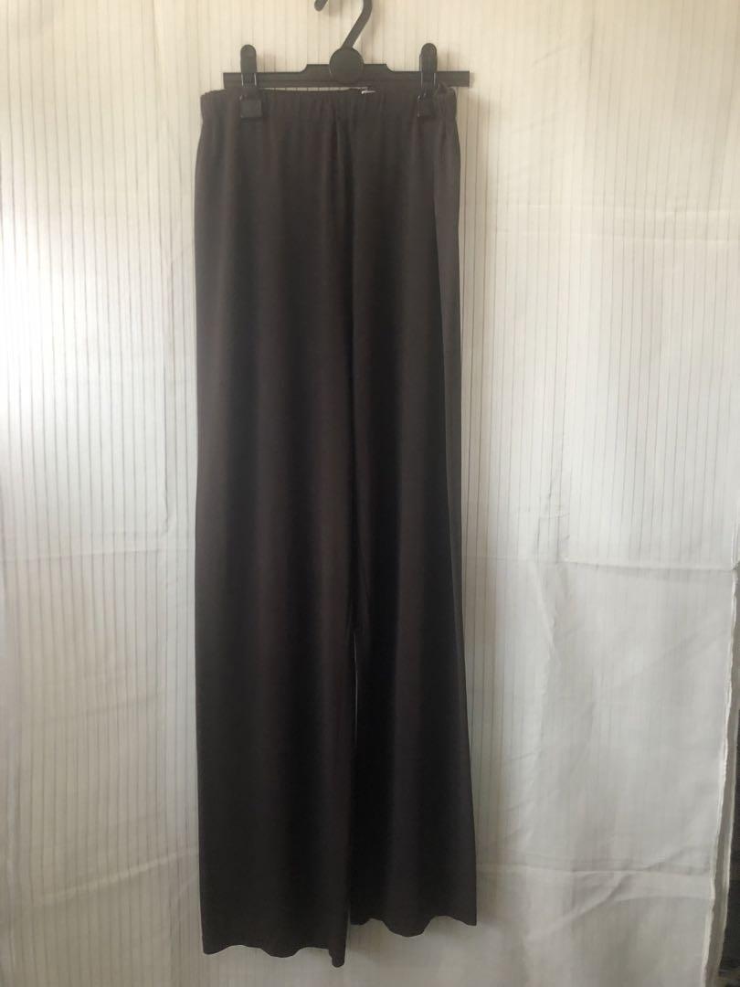 中古　イッセイミヤケ  ホワイトレーベル茶パンツスーツ