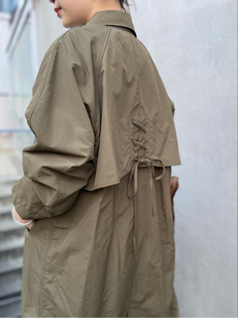 安い 完売品 後ろレースアップナイロンコート カーキ TcCBI-m95416113087 半額以下 BEARDSLEY 総合評価