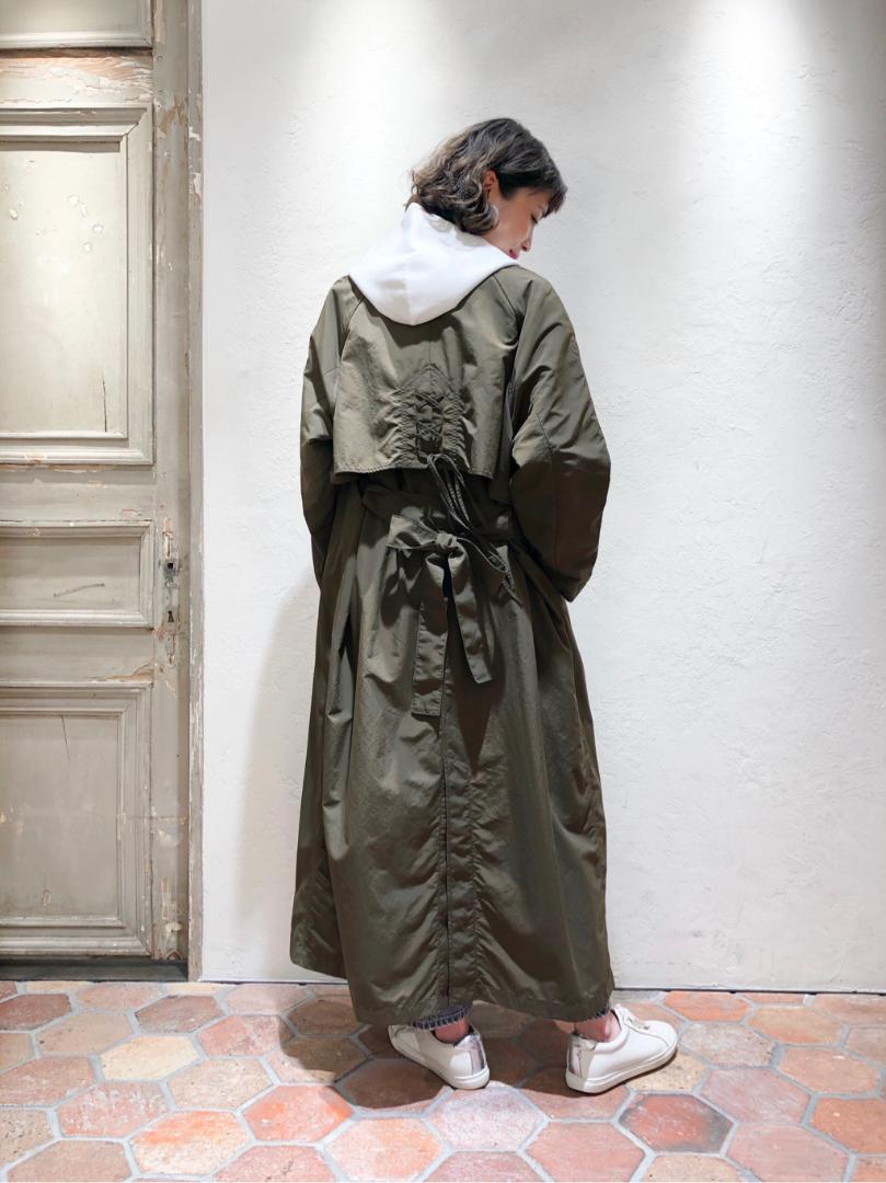 安い 完売品 後ろレースアップナイロンコート カーキ TcCBI-m95416113087 半額以下 BEARDSLEY 総合評価