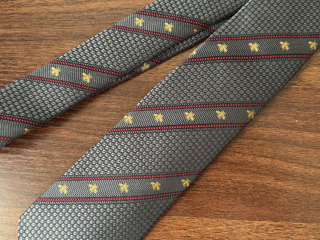 ✨良品✨GUCCI グッチ ネクタイ GG柄 シェリーライン ベルト柄