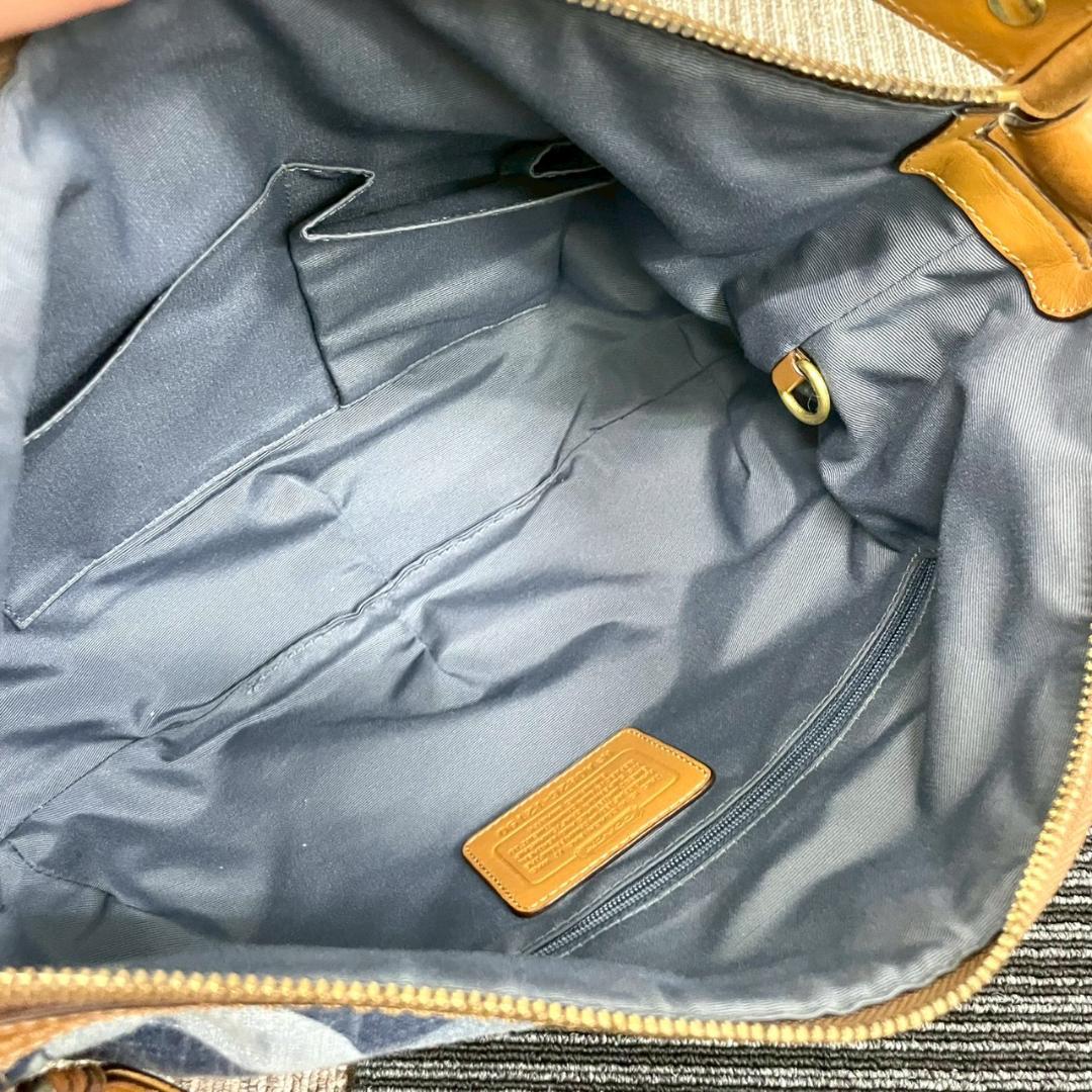 超美品 COACH コーチ 12190 デニム シグネチャー ショルダーバック 超美品 COACH コーチ 12190 デニム シグネチャー ショルダーバック