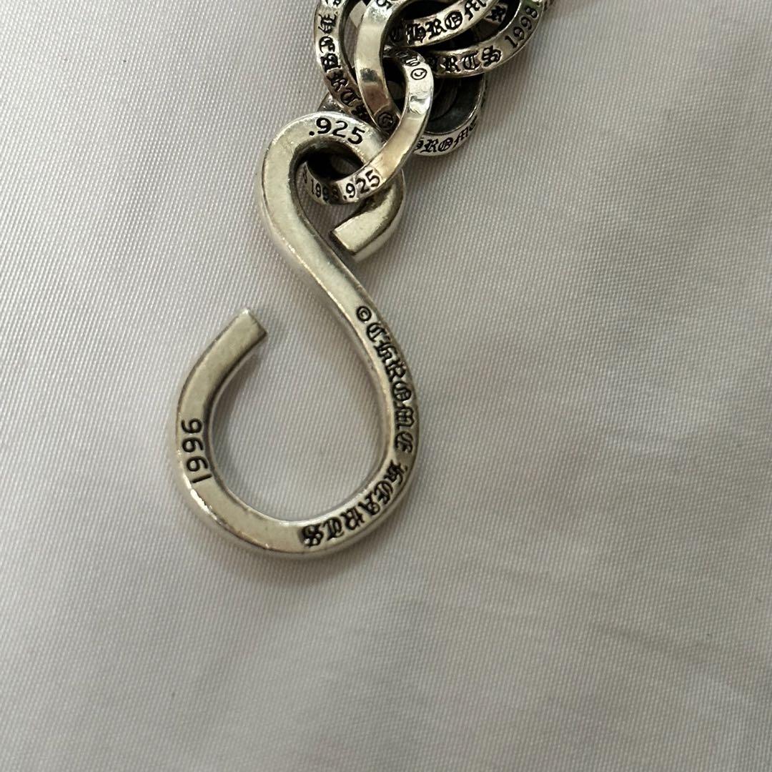 希少 Chrome Hearts ダブルBリングウォレットチェーン 1クリップ