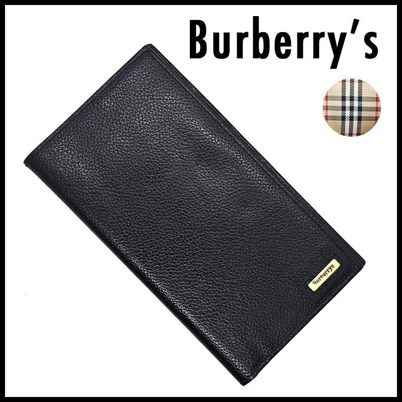 BURBERRYS バーバリーズ 長財布 レザー BLK 無地