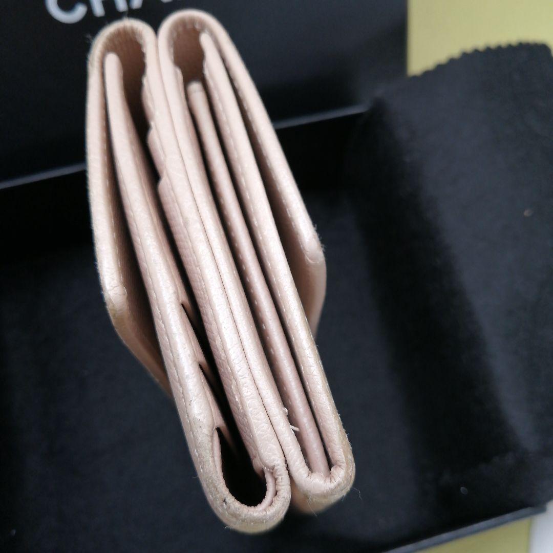 シャネル財布 ベージュ ココマーク 箱付き