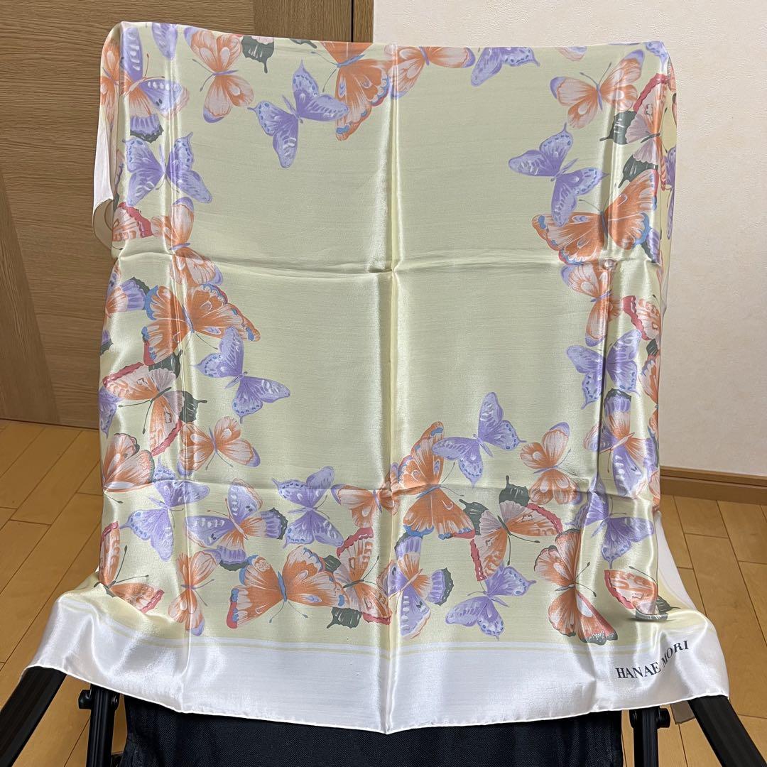 HANAE MORI ハナエモリ 森英恵 モリハナエ スカーフ 大判 絹 シルク HANAE MORI ハナエモリ 森英恵 モリハナエ スカーフ 大判 絹 80