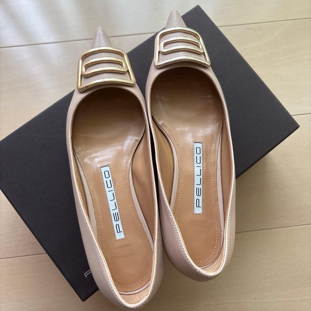 PELLICO ペリーコ CUORE デュエアネッリ スムースパンプス ベージュ PELLICO ペリーコ CUORE デュエアネッリ スムースパンプス ベージュ
