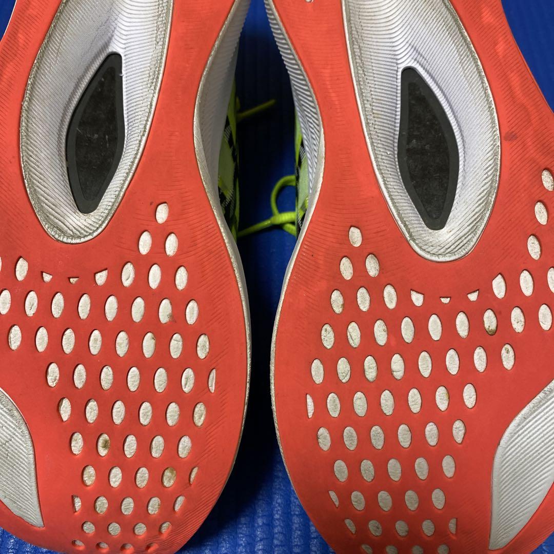 【中古】asics マジックスピード４　メンズ26.5 ワイド　イエロー