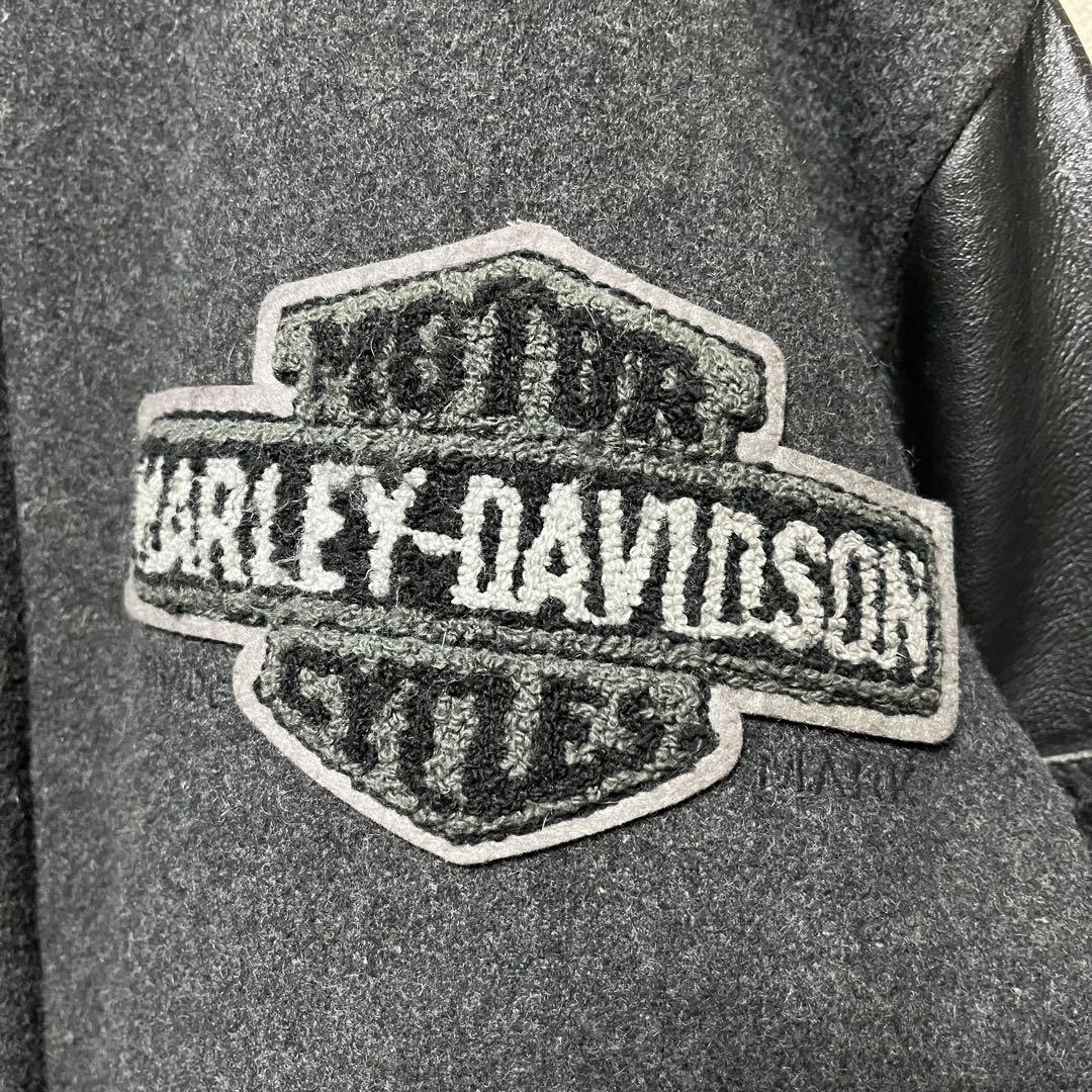 HARLEY-DAVIDSON ハーレーダビッドソン 袖レザー スタジャン