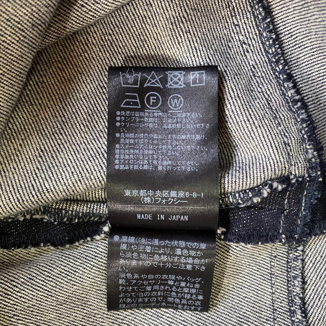 フォクシーニューヨーク バロンデニムワンピース 濃紺 38サイズ