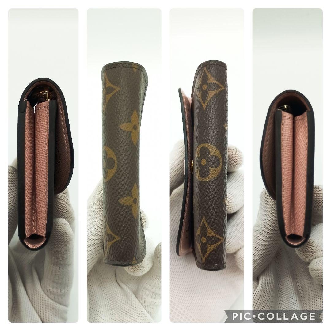 【良品】ルイヴィトン　ポルトモネロザリ　モノグラム　ローズバレリーヌ