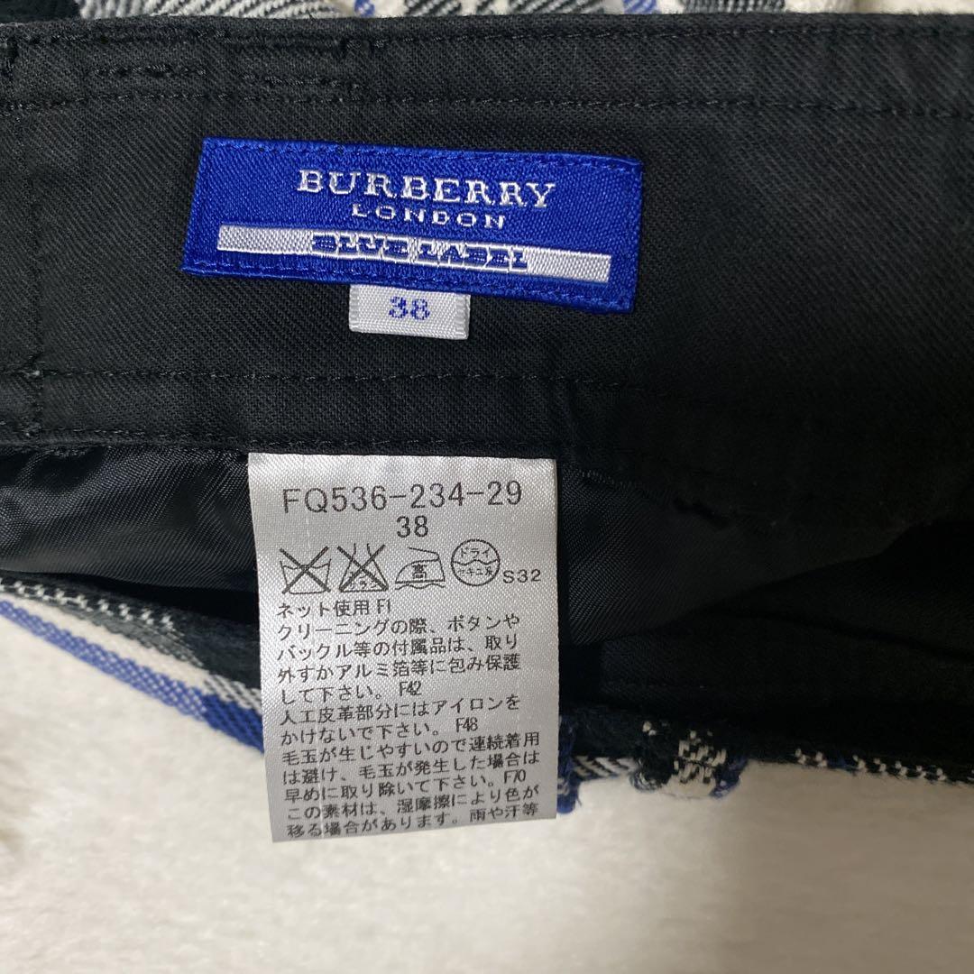 バーバリーブルーレーベル チェック柄ショートパンツ ホース 38