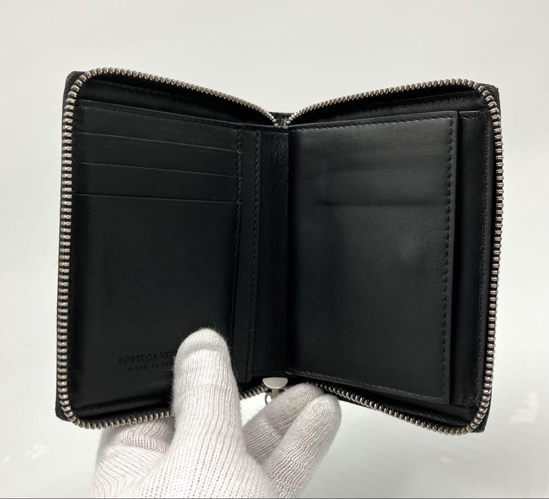 ⭐️ 新型 極美品 ボッテガ ヴェネタ カセット ジップ コンパクト 折り財布