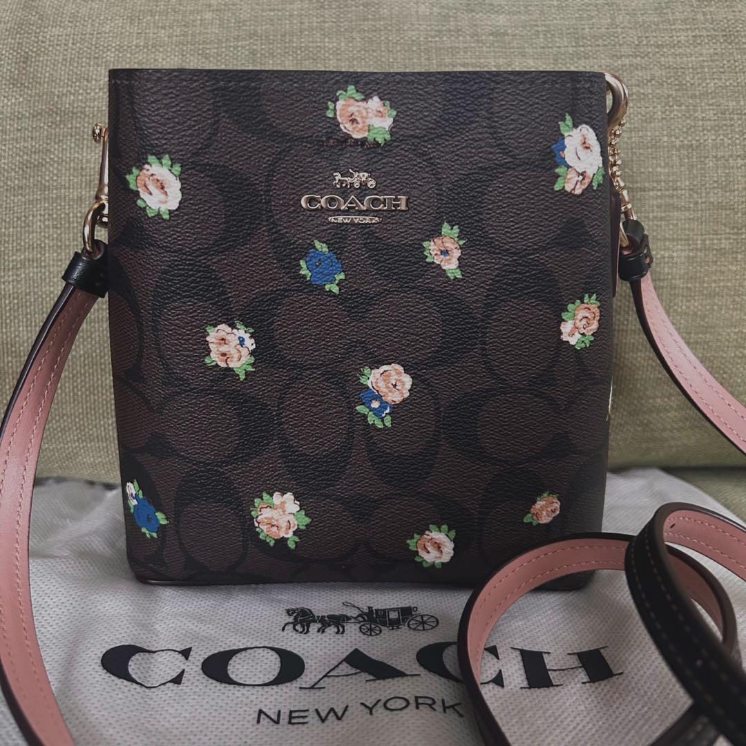 未使用 COACH コーチ ショルダーバッグ スマホショルダー 花柄
