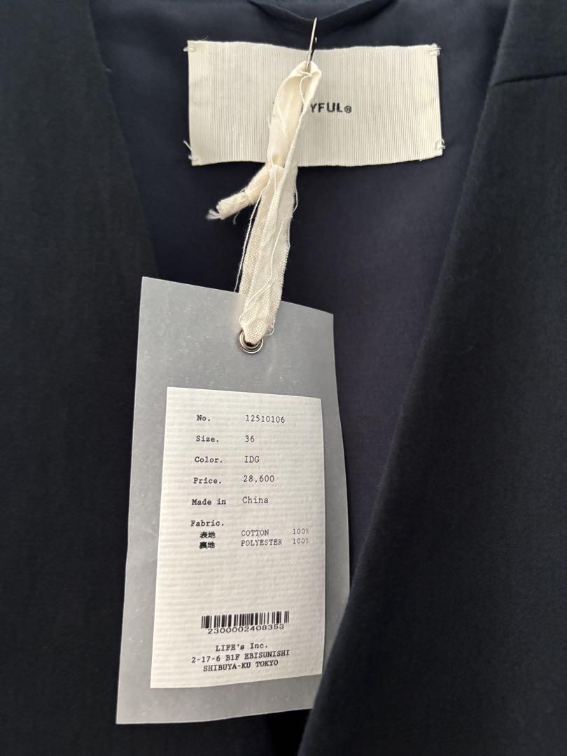 新品Todayful Collarless Cottonsatin Jacket
