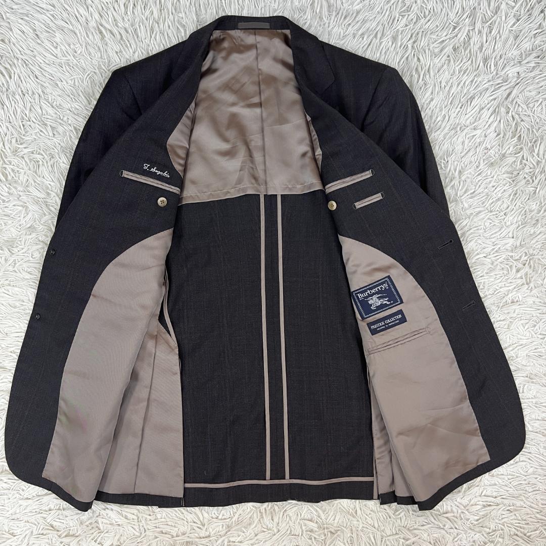 《美品》バーバリーズ ビジネススーツ メンズ ダークグレー M