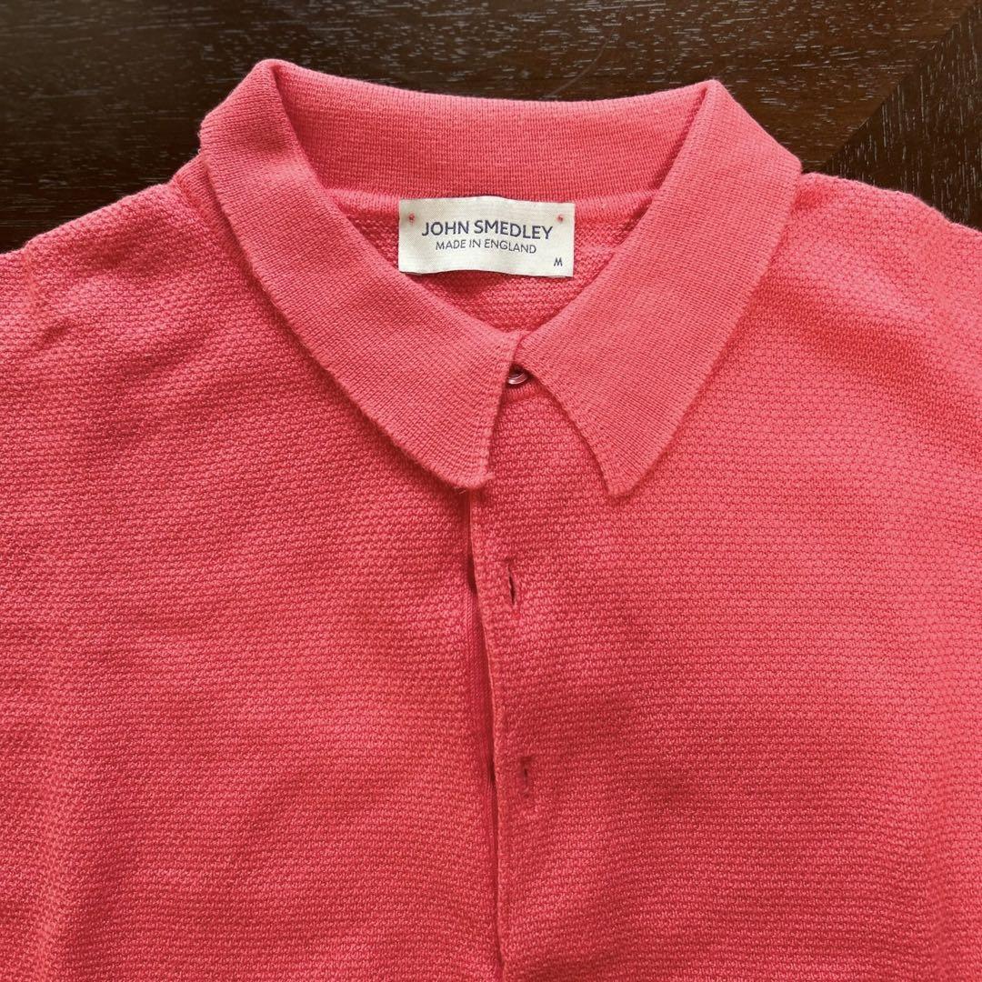JOHN SMEDLEY ポロシャツ Mサイズ　レッド　美品
