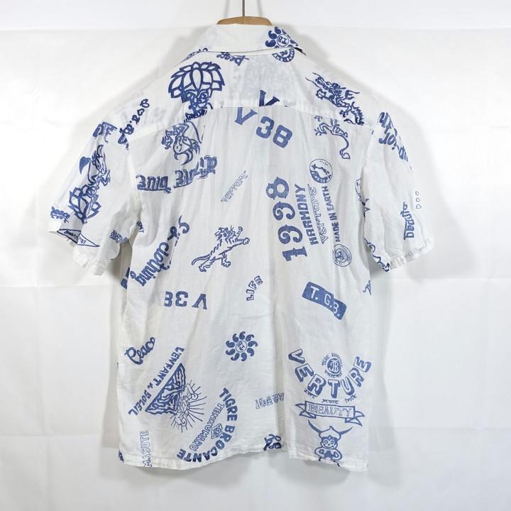 【良品】ティグルブロカンテ　ロゴプリントシャツ　Tigre Brocante