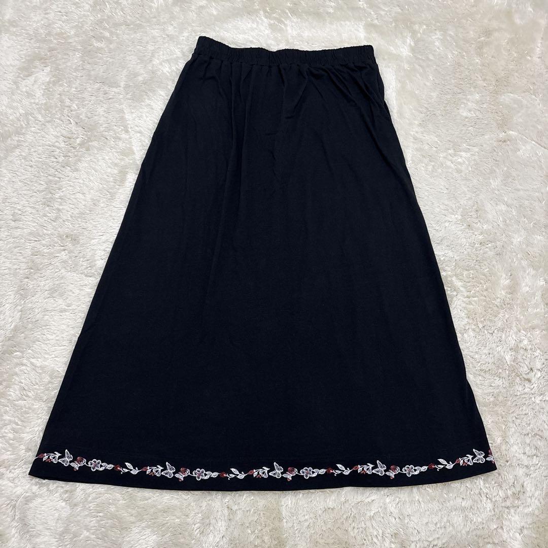 KONJAKU 刺繍 フレア スカート