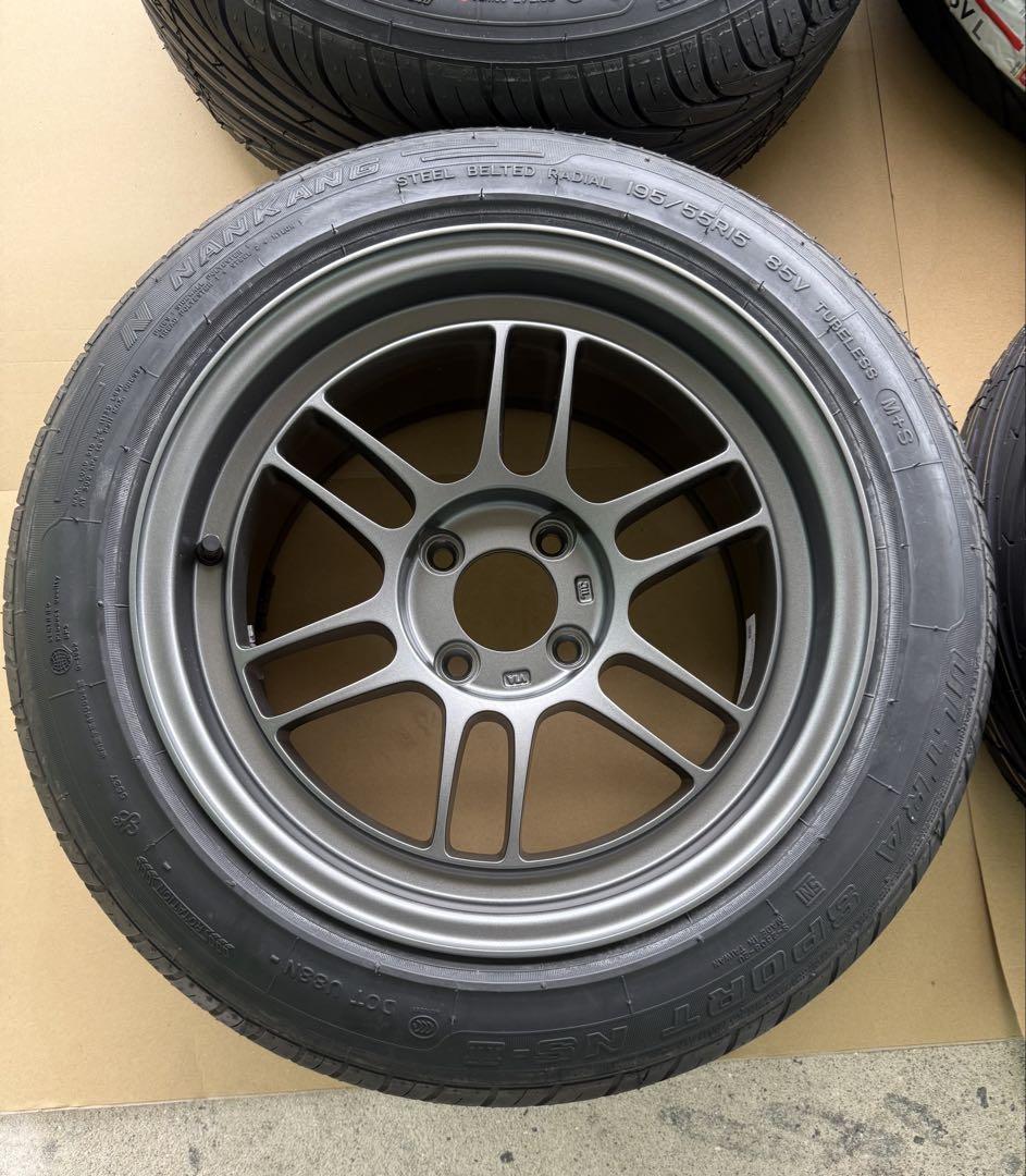ENKEI RPF1RS15インチ8J＋28 ナンカンNS2 195 55 15
