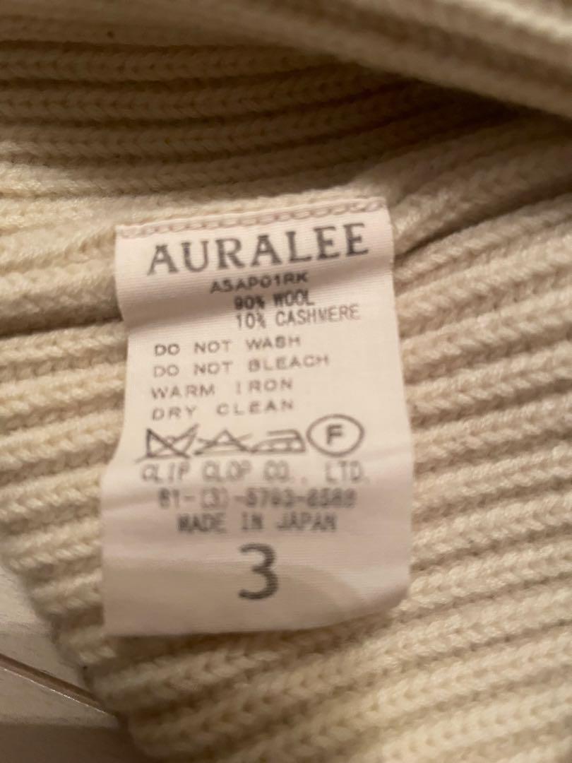 トップス AURALEE WOOL CASHMERE RIB KNIT