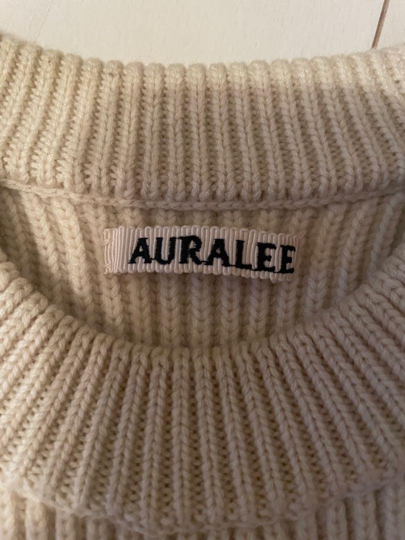 トップス AURALEE WOOL CASHMERE RIB KNIT