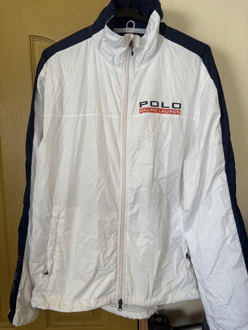 Polo Sport ナイロンジャケット LL ホワイト/ネイビー
