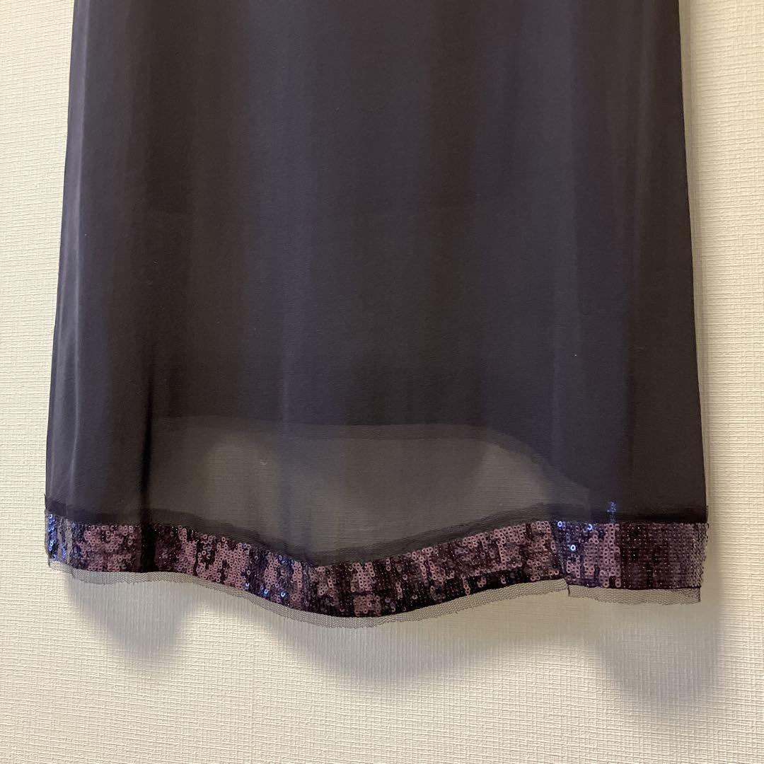 【おまけ付】 ANTEPRIMA 紫 ワンピース ノースリーブ シースルー ワンピース