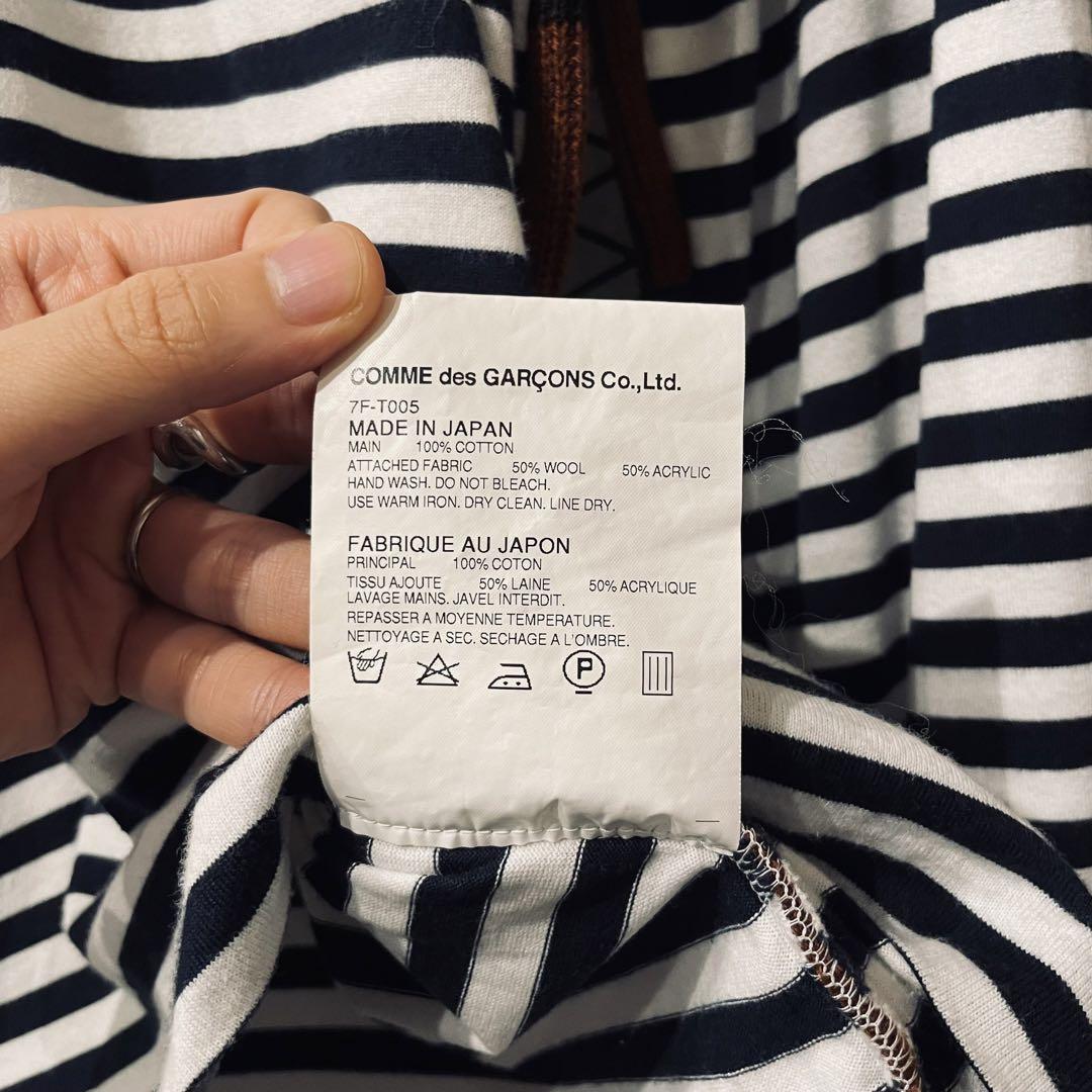 COMME des GARCONS EDITED ボーダー ロンTシャツ S 黒