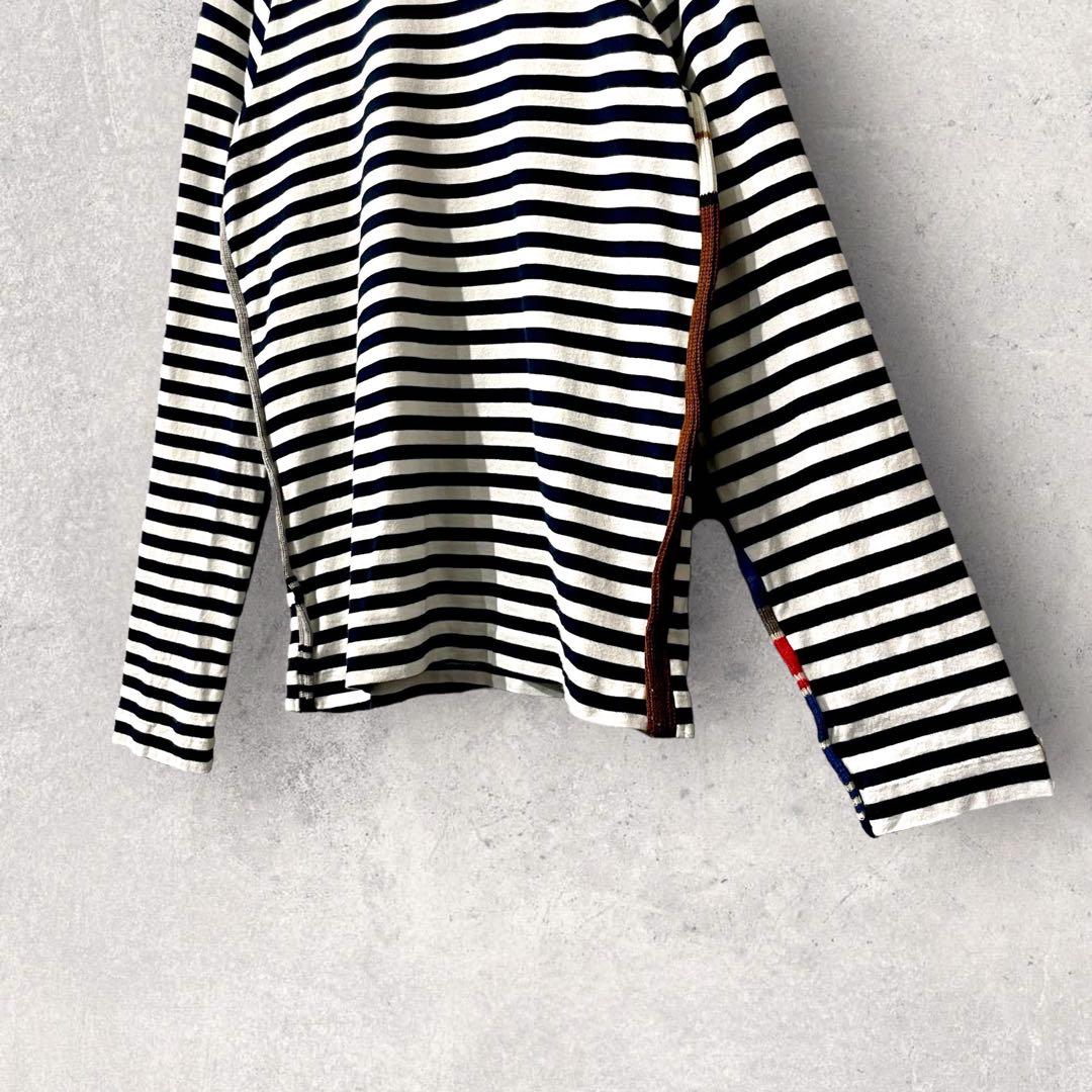 COMME des GARCONS EDITED ボーダー ロンTシャツ S 黒