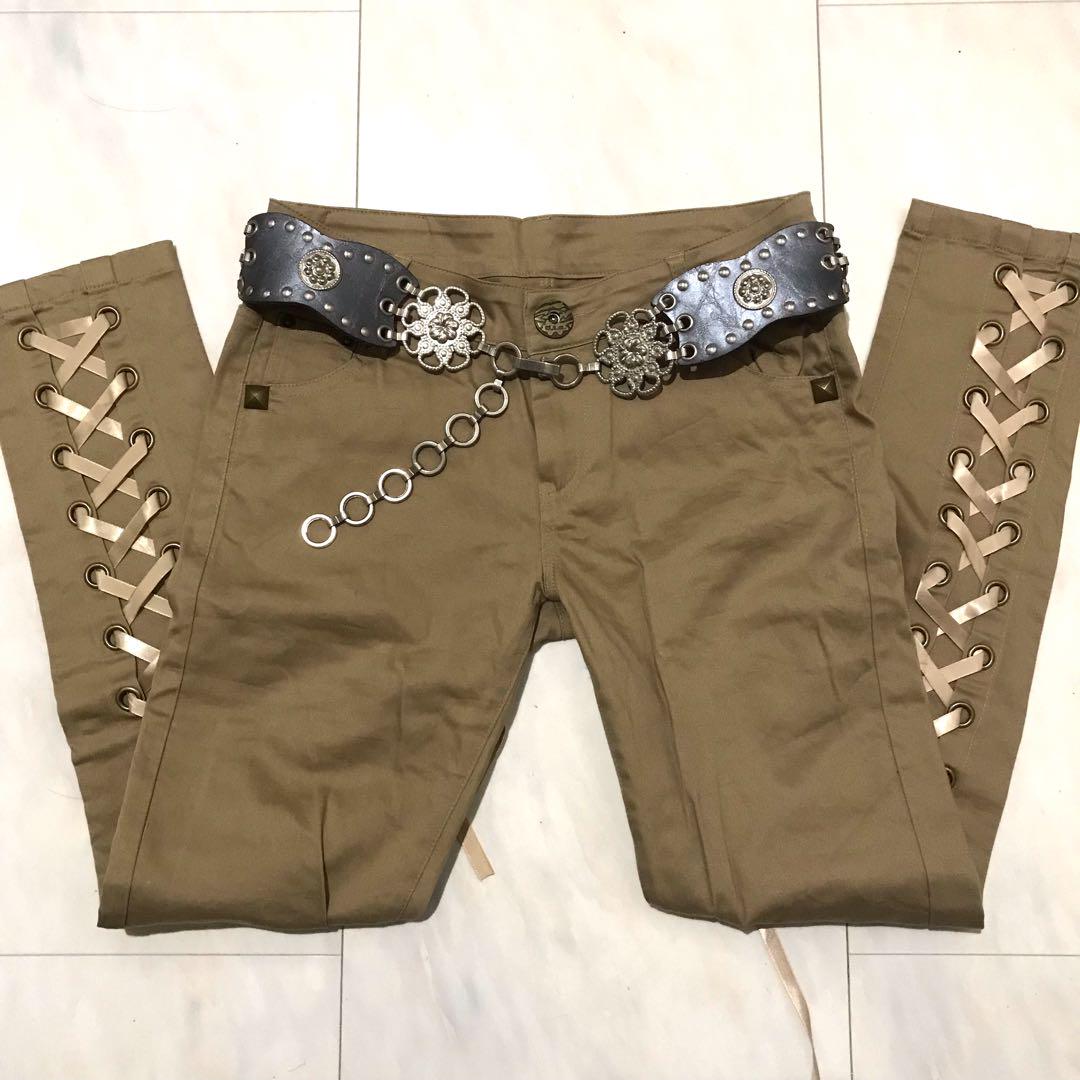 【送料込】d.i.a ダイヤ バック レースアップ  パンツ Y2K グランジ