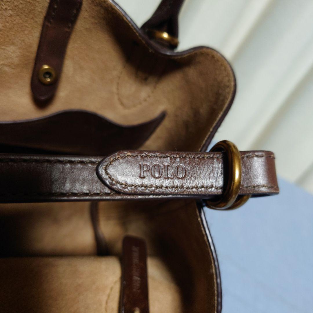Polo Ralph Lauren ダークブラウン ショルダーバッグ